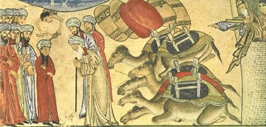 پرونده:Young Muhammad meets the monk Bahira - from Jami' al-Tawarikh.jpg