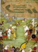 مینیاتور هندی، دوره شاه جهان، تسلیم پادگان ایرانی قندهار، سال ۱۶۳۸میلادی