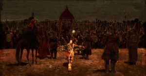 عکسی از جوانی مصلوب شده