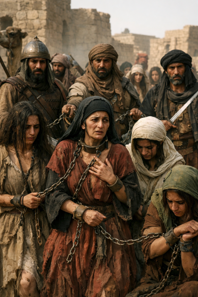 پرونده:Captured in despair women in chains.png