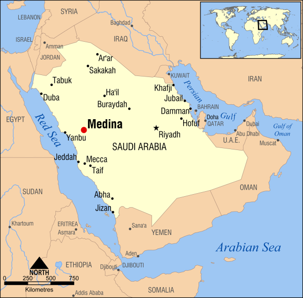 پرونده:Medina, Saudi Arabia locator map.png