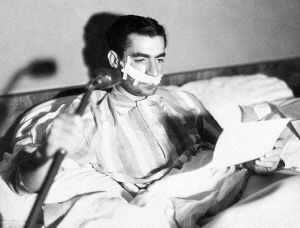 Mohamad Reza Shah Pahlavi in hospital 1949 jpeg.jpg
