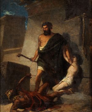 Moses erschlägt den Ägypter F 19 Jh.jpg