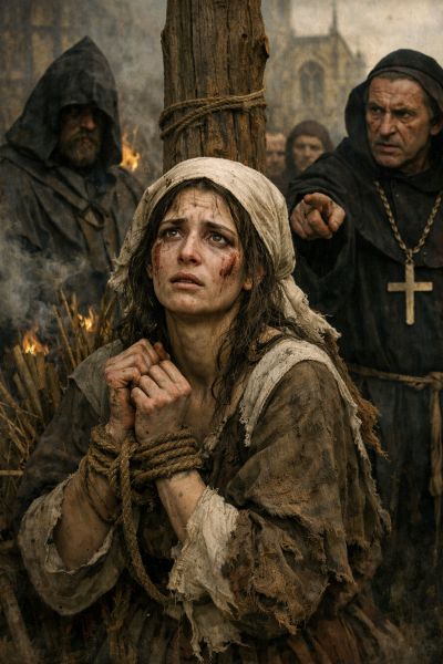 پرونده:Persecuted woman in medieval trial.png